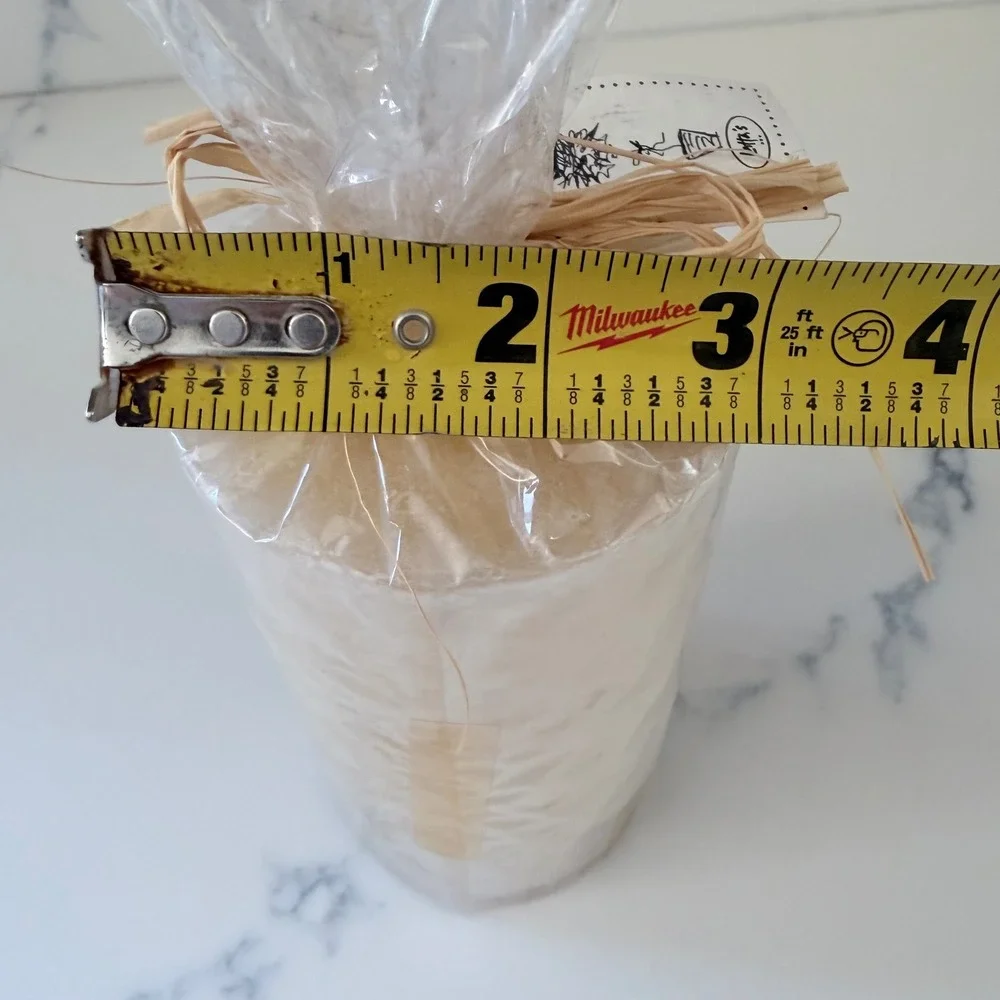 Latta's Garden Collection Tan Mottled Pillar Candle 3x6 Rustic Decor New